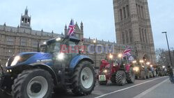 Brytyjscy rolnicy protestują przed parlamentem - AFP