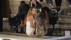 *EXCLUSIVE* WEB MUST CALL FOR PRICING  - American actress Blake Lively is pictured looking glamorous in a white dress as she's seen on location filming scenes for the new upcoming movie "A Simple Favour 2" in Rome.