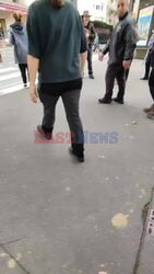 *EXCLUSIVE* Keanu Reeves walks the streets of Paris during his tour with his band Dogstar