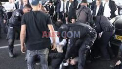 Israel's Ultra-Orthodox Jews protest against military conscription - AFP