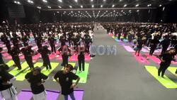 Thousands gather in Dubai for Yoga Day celebration - AFP