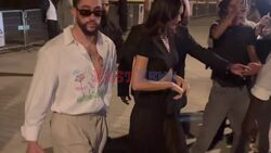 *EXCLUSIVE* Bad Bunny and Kendall Jenner exit romantic dinner at the Louvre in Paris, France