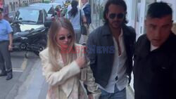 *EXCLUSIVE* Sydney Sweeney and Jonathan Davino are seen hand in hand in Paris, France.