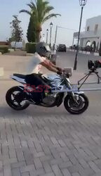 *EXCLUSIVE* Pop star/American Idol judge Katy Perry films her latest music video on the back of a motorbike in Ibiza