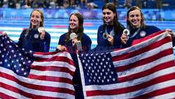 Katie Ledecky Wins Record-Breaking 13th Olympic Medal in 4x200 Freestyle Relay