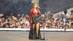 The American Singer Taylor Swift performs at her Eras Tour at Wembley Stadium in London.