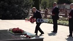 Azerbaijan President Aliyev greets Putin upon arrival in Baku- AFP