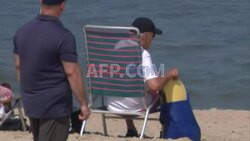 US President Joe Biden soaks up sun at the beach- AFP