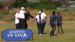 Prince William plays rugby on South Africa climate prize visit - AFP