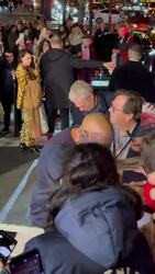 *EXCLUSIVE* Hollywood star Denzel Washington signs autographs for fans as he attends the movie premiere of 'Gladiator 2' in Paris