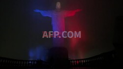 French flag colors light up Rio's iconic statue - AFP