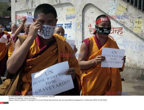 Stłumienie demonstracji tybetańczyków w Nepalu