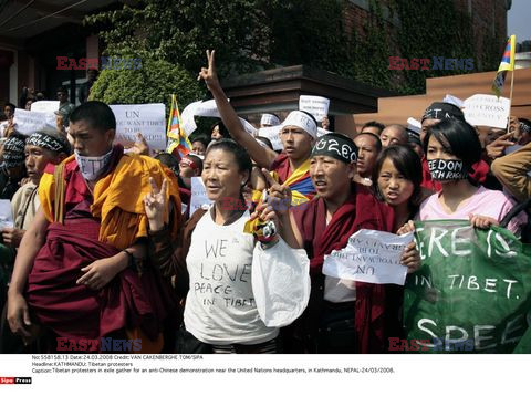 Stłumienie demonstracji tybetańczyków w Nepalu