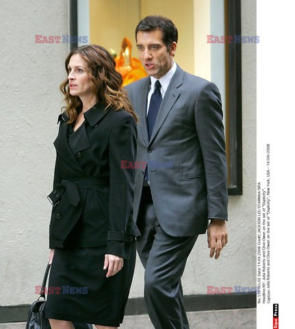 Julia Roberts i Clive Owen na planie filmu Duplicity