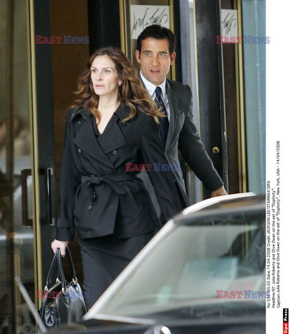 Julia Roberts i Clive Owen na planie filmu Duplicity