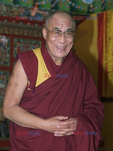 DALAI LAMA - DUCHOWY PRZYWODCA TYBETU PODCZAS INAUGURACJI FESTIWALU TYBETU W BOMBAYU