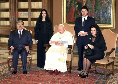 RAFIG HARIRI Z RODZINA W WATYKANIE