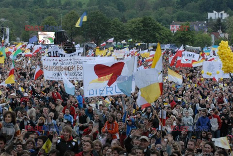 Spotkanie z młodzieżą na Błoniach Krakowskich