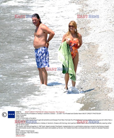 Goldie Hawn i Kurt Russell na wakacjach na Santorini