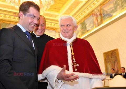 Papież Benedykt XVI przyjął na audiencji Dmitrija Miedwiediewa