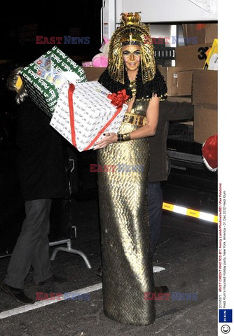 Heidi Klum dresses as Cleopatra at her Halloween Party benefiting Sandy Victims in NYC
