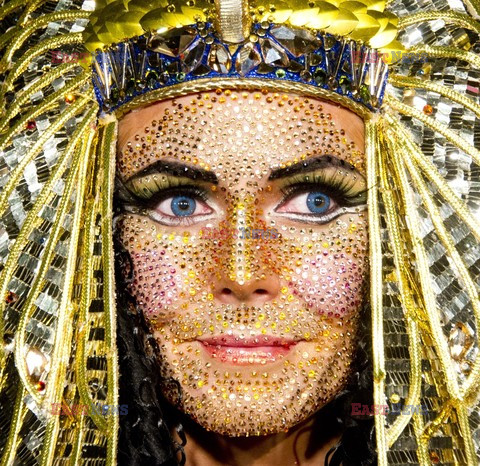 Heidi Klum dresses as Cleopatra at her Halloween Party benefiting Sandy Victims in NYC