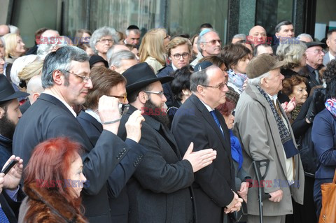 Uroczyste zawieszenie mezuzy w Muzeum Historii Żydów Polskich