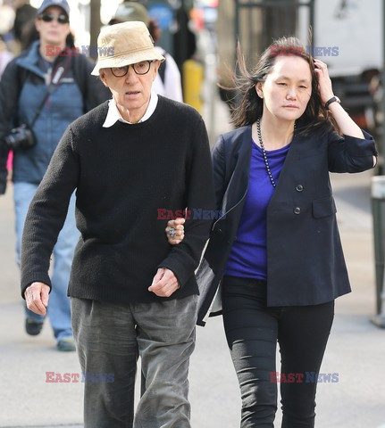 Woody Allen and wife Soon-Yi Previn hold hands 