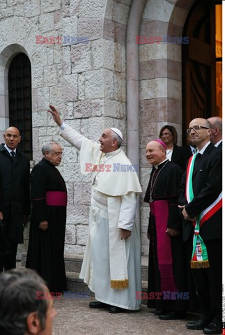 Papież Franciszek w Asyżu