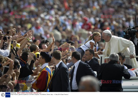 Pope Francis I general audience in St Peter's Square