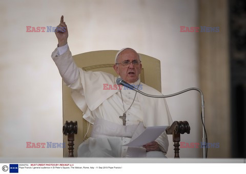 Pope Francis I general audience in St Peter's Square