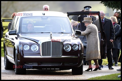 Queen Elizabeth at St. Mary Magdalene Church in Sandringham