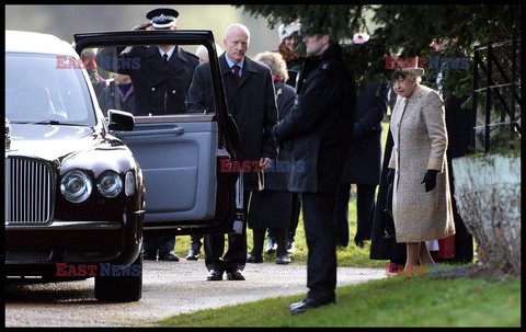 Queen Elizabeth at St. Mary Magdalene Church in Sandringham