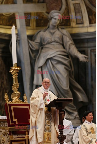 Papież Franciszek odprawia mszę w Święto Objawienia Pańskiego