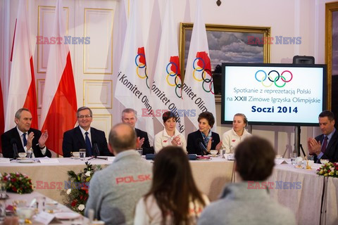 Spotkanie prezydenta RP z polską reprezentacja na igrzyska w Soczi