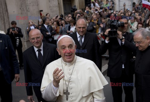 Papież Franciszek w polskim kościele w Rzymie