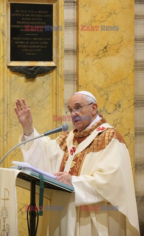 Papież Franciszek w polskim kościele w Rzymie