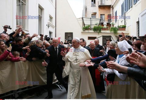 Papież Franciszek w polskim kościele w Rzymie