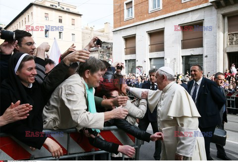 Papież Franciszek w polskim kościele w Rzymie