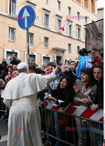 Papież Franciszek w polskim kościele w Rzymie