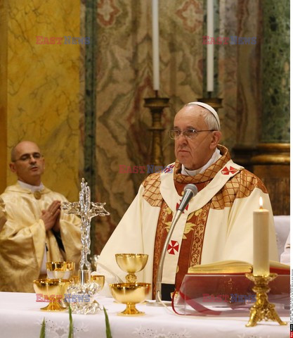 Papież Franciszek w polskim kościele w Rzymie