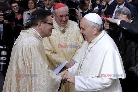 Papież Franciszek w polskim kościele w Rzymie