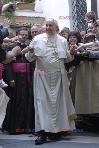 Papież Franciszek w polskim kościele w Rzymie