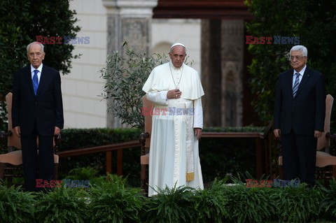 Spotkanie papieża Franciszka z Szimonem Peresem i Mahmudem Abbasem