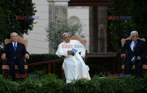 Spotkanie papieża Franciszka z Szimonem Peresem i Mahmudem Abbasem