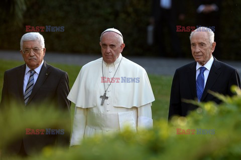 Spotkanie papieża Franciszka z Szimonem Peresem i Mahmudem Abbasem