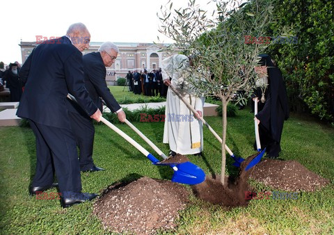 Spotkanie papieża Franciszka z Szimonem Peresem i Mahmudem Abbasem