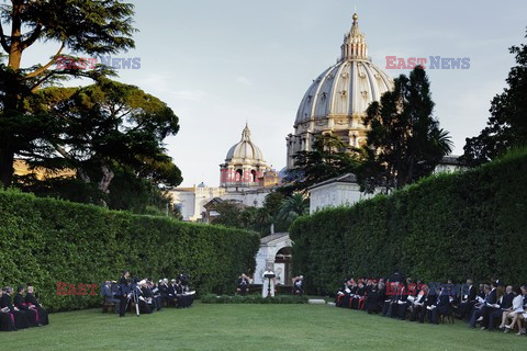 Spotkanie papieża Franciszka z Szimonem Peresem i Mahmudem Abbasem