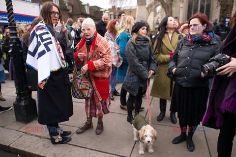 Vivienne Westwood protestuje przed londyńskim parlamentem