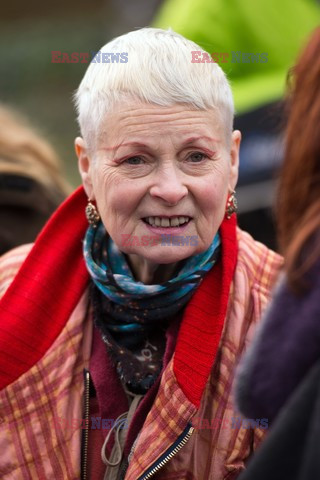 Vivienne Westwood protestuje przed londyńskim parlamentem